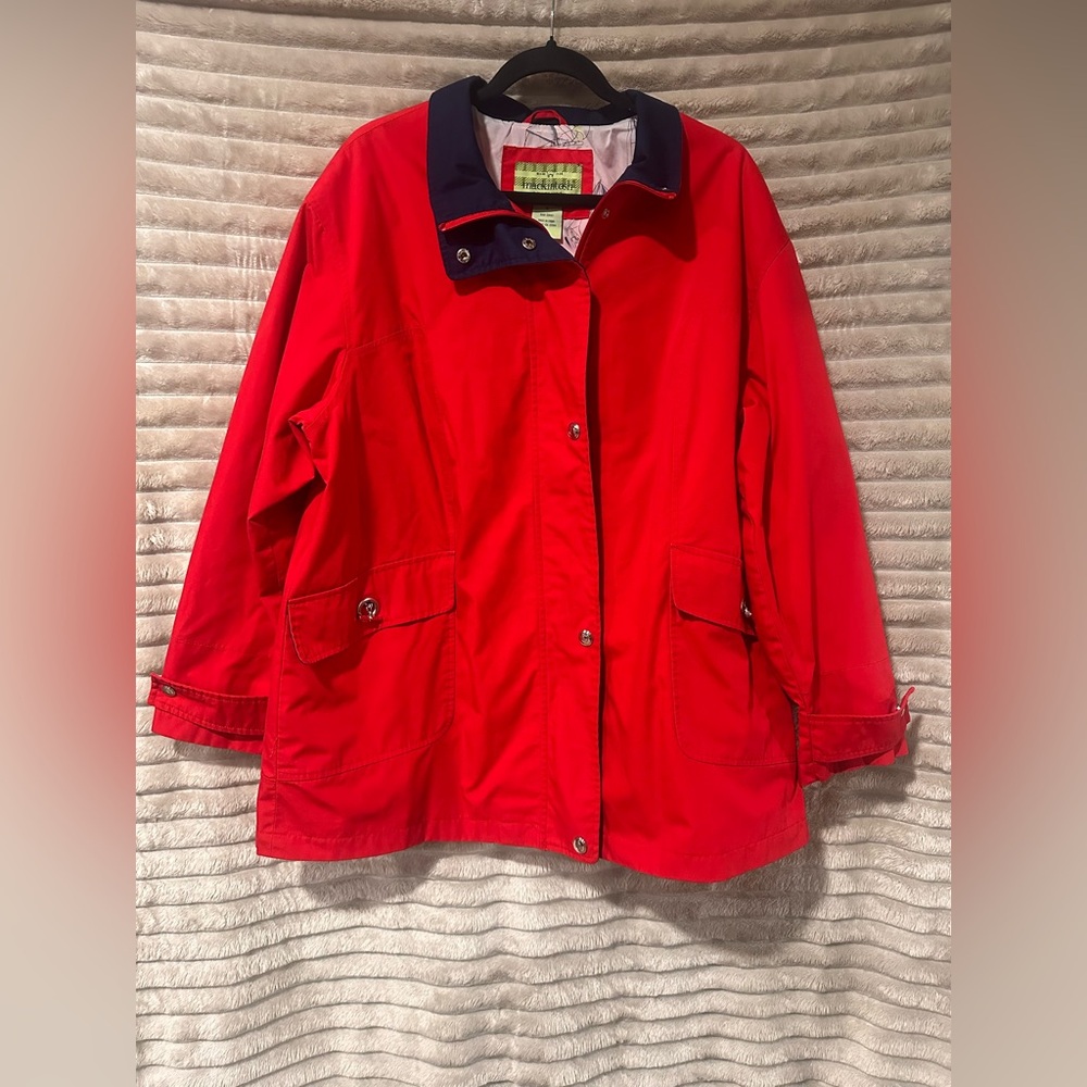 Vintage Mackintosh windbreaker peacoat with sailboat lining
